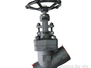 API 602 Y type Globe Valve, Class 600 LB, Hand Wheel Operated, SW ends, 2 Inch